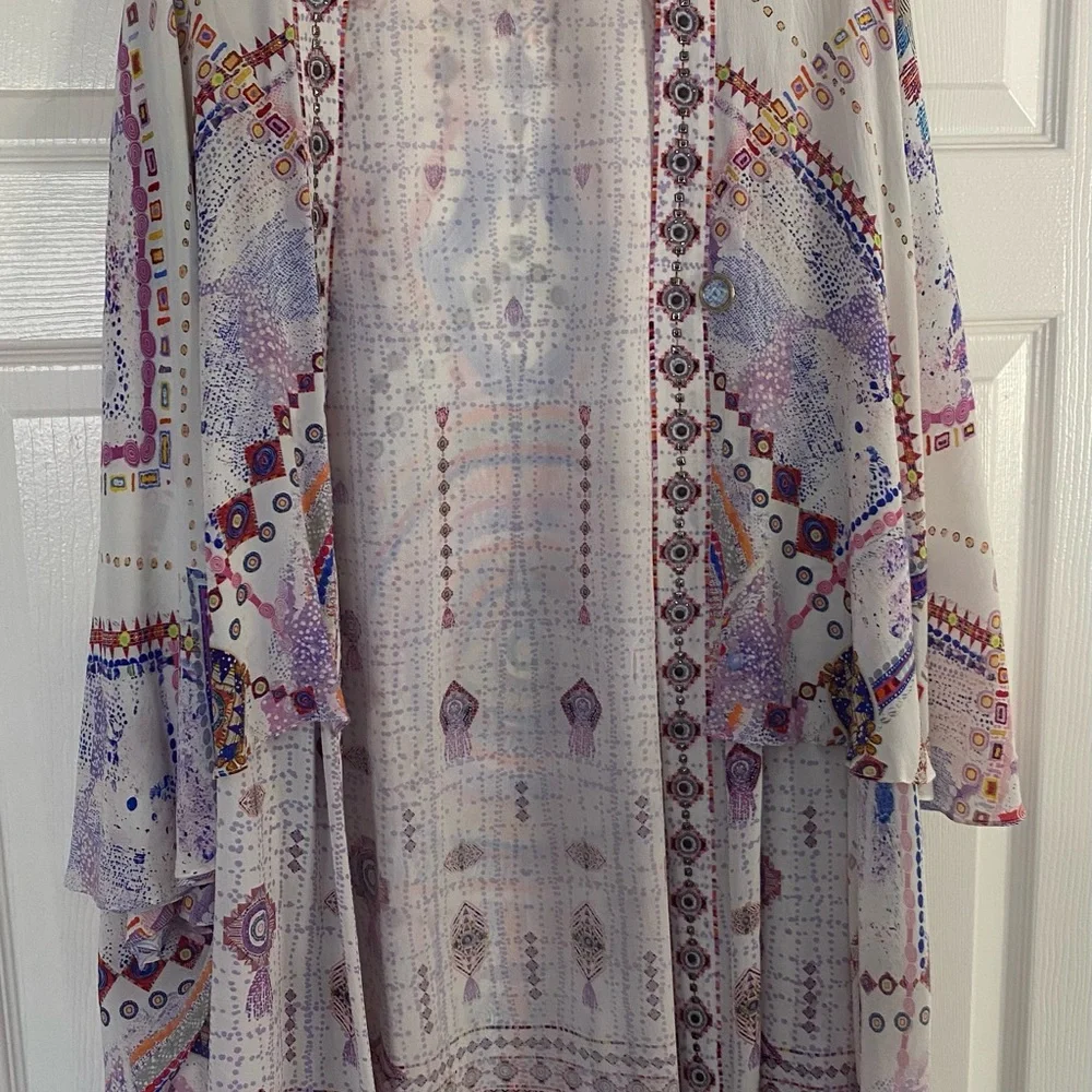 Camilla draped high low layer, silk, one size - Picture 7 of 7